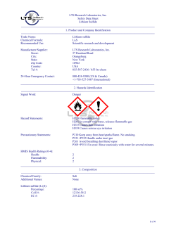 Material Safety Data Sheet - LTS Research Laboratories, Inc.