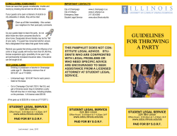 guidelines for throwing a party - Office of the Dean of Students