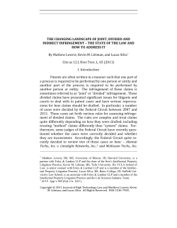 the changing landscape of joint, divided and indirect infringement