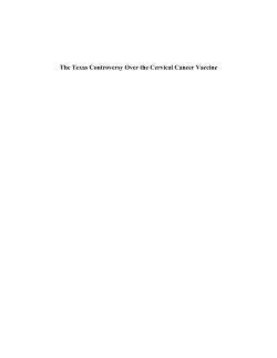 The Texas Controversy Over the Cervical Cancer Vaccine