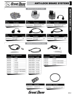 Meritor Wabco Relay Valves and Cables