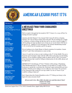 February - American Legion Post 1776