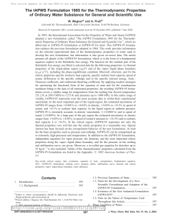 The IAPWS Formulation 1995 for the Thermodynamic - TEOS-10