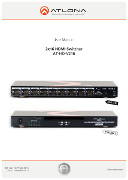 User Manual 2x16 HDMI Switcher AT-HD-V216