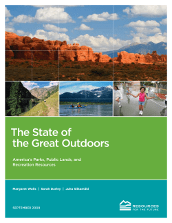 The State of the Great Outdoors: America`s Parks, Public