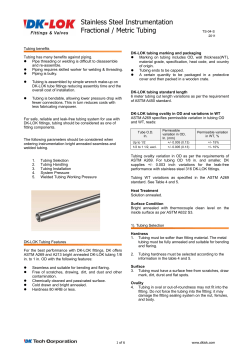 Stainless Steel Instrumentation - DK