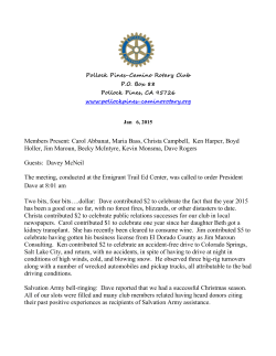 Minutes of meeting 6 January 2015 - Pollock Pines