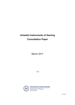 Unlawful instruments of gaming - Department of Treasury and Finance