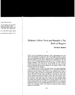 Dickens`s Oliver Twist and Mendele`s The Book of Beggars