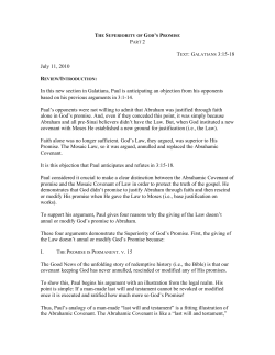 The Superiority of God`s Promise, Part 2