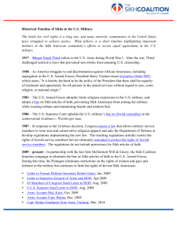 Historical Timeline Sikhs U.S. Military