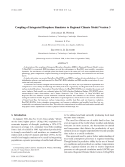 Coupling of Integrated Biosphere Simulator to Regional Climate