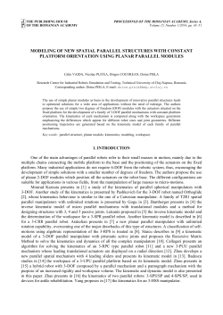 MODELING OF NEW SPATIAL PARALLEL STRUCTURES WITH