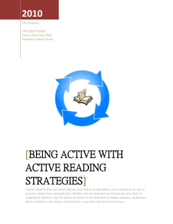 Being active with active reading strategies