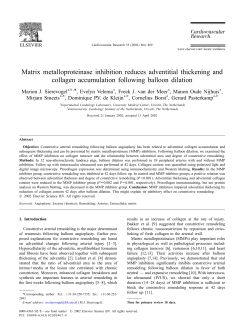 M atrix metalloproteinase inhibition reduces
