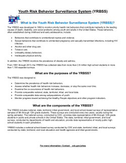 Youth Risk Behavior Surveillance System (YRBSS)