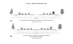 8 LANE DIVIDED (27` MEDIAN WITH JERSEY BARRIER) WITH