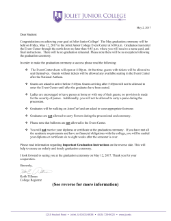Graduation Instructions