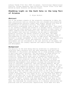 Shedding Light on the Dark Data in the Long Tail of Science