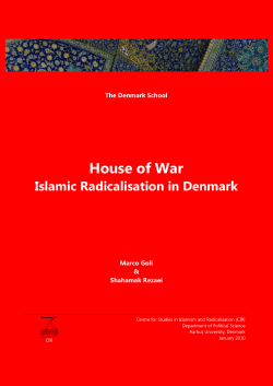 House of War. Islamic Radicalisation in Denmark Marco Goli