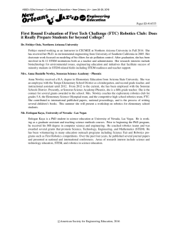 First Round Evaluation of First Tech Challenge (FTC) Robotics Club