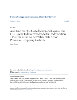 Acid Rain over the United States and Canada