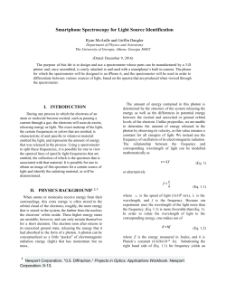 Smartphone Spectroscopy for Light Source