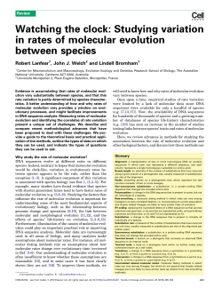 Watching the clock: Studying variation in rates of