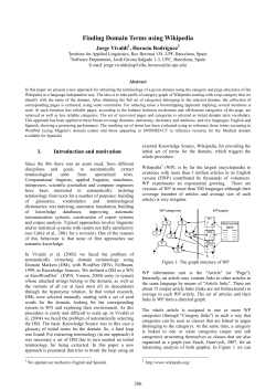 Finding Domain Terms using Wikipedia