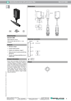 1 Retroreflective sensor with polarization filter ML8-54-F-3900