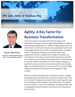 Agility: A Key Factor For Business Transformation - India