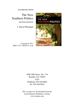 The New Southern Politics - Lynne Rienner Publishers
