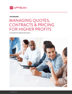 Managing Quotes, Contracts, and Pricing for Higher Profits