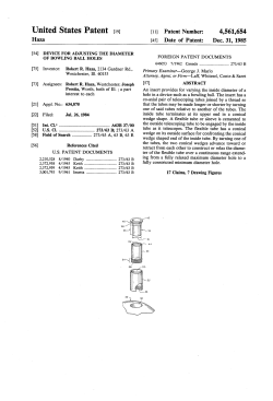 Device for adjusting the diameter of bowling ball holes