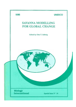 SAVANNA MODELLING FOR GLOBAL CHANGE