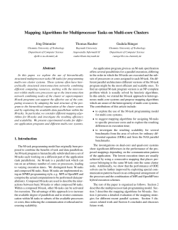 Mapping Algorithms for Multiprocessor Tasks on Multi