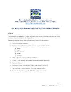 The North Carolina Blueberry Festival Association PO Box 1554