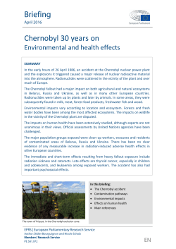 Chernobyl 30 years on - European Parliament