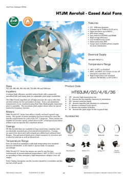 HTJM Aerofoil - Cased Axial Fans HT63JM/20/4/6/36