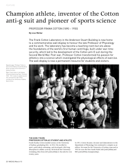 Champion athlete, inventor of the Cotton anti