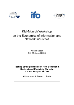 Kiel-Munich Workshop on the Economics of Information and
