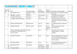 filmharmonic archive handlist
