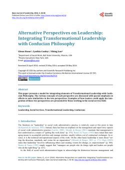 Alternative Perspectives on Leadership