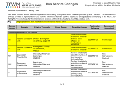 Bus Service Changes - Network West Midlands