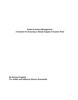 Managed Inventory: A Solution for Assuring a Steady Supply