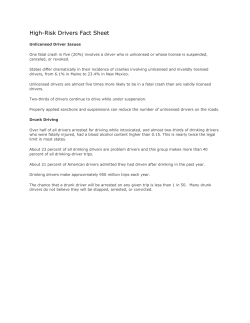 High-Risk Drivers Fact Sheet