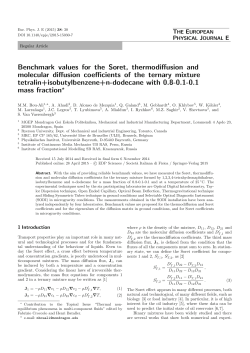 Benchmark values for the Soret, thermodiffusion and molecular