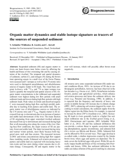Organic matter dynamics and stable isotope