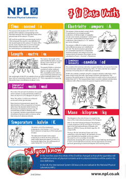 7 SI Base Units - National Physical Laboratory