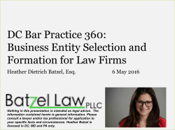 Choosing the Right Business Entity for Your Law Firm